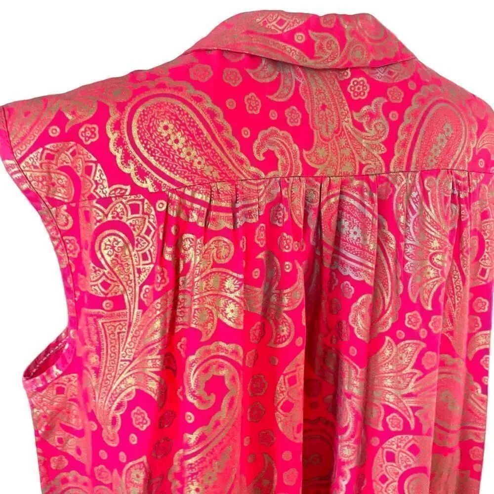 Vintage Sleeveless Button Front Shift Dress - Picture 6 of 6